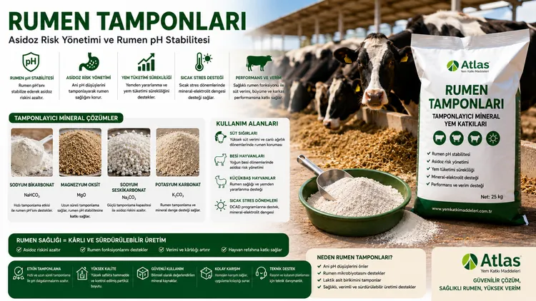 Rumen Tamponları tamponlayıcı mineral yem katkısı